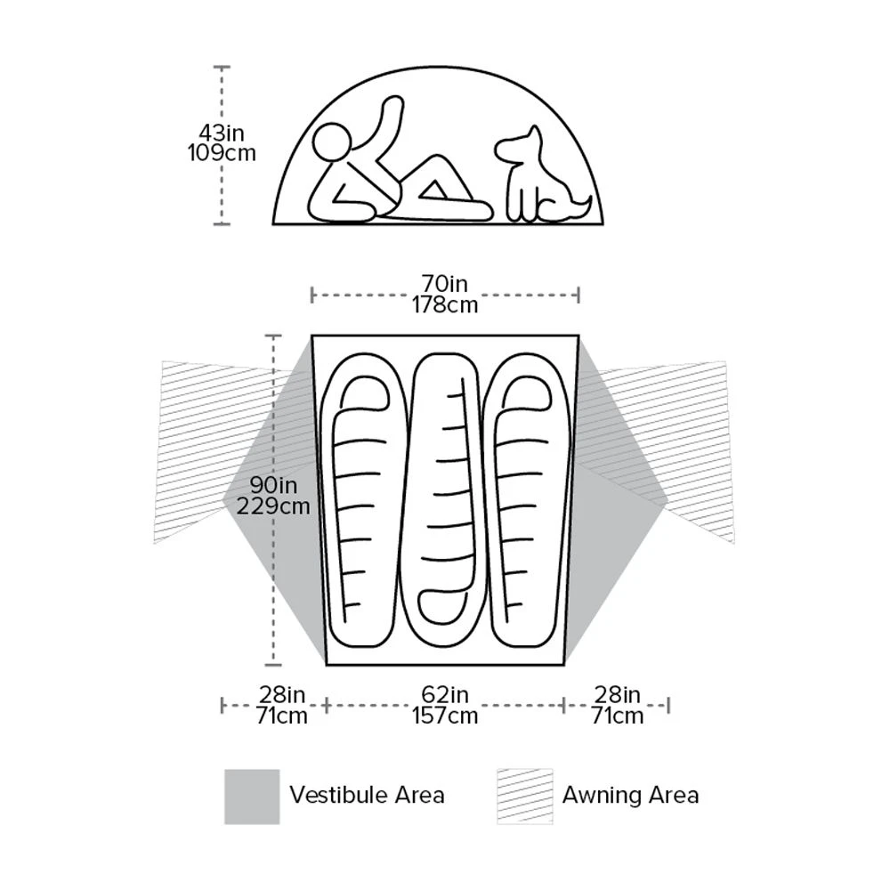 Big Agnes Copper Spur HV UL3 3 Person Tent 5 Big Agnes Copper Spur HV UL3 3 Person Tent - Image 3
