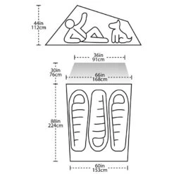 Big Agnes C Bar 3 - 3 Person Backpacking Tent -BlackOvis cbar3