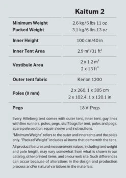 Hilleberg Kaitum 2 Person Tent -BlackOvis hilleberg kaitum2 specs