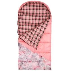 King's Camo Youth 25 Degree Sleeping Bag With Backpack -BlackOvis king s camo youth sleeping bag with backpack pink