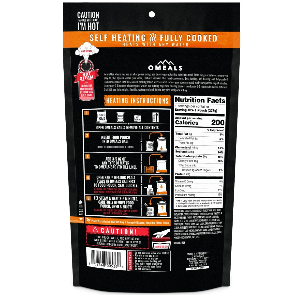 Omeals Turkey Chili With Beans Homestyle Meal 4 Omeals Turkey Chili With Beans Homestyle Meal - Image 2