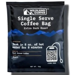 Wildland Coffee Extra Dark Roast Steepable Coffee Bags - 10 Pack